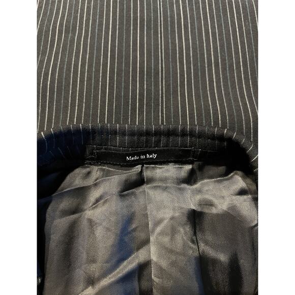 Ermenegildo Zegna 40R Black with Emerald Green Gray Dotted Stripe Blazer - Picture 7 of 16